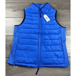 Universal Standard Men's Full Zip Puffer Vest Blue Size‎ Small New